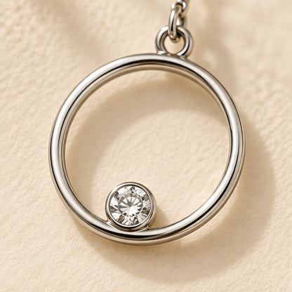 VIVALORA® Orbit Threader Earrings — macro material and setting detail
