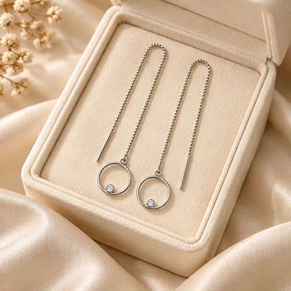 VIVALORA® Orbit Threader Earrings — lifestyle and gifting scene