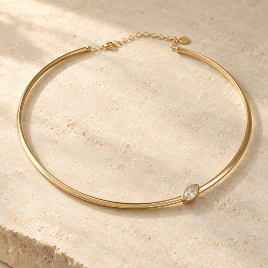 VIVALORA® Tessa Offset Collar Necklace — primary product view