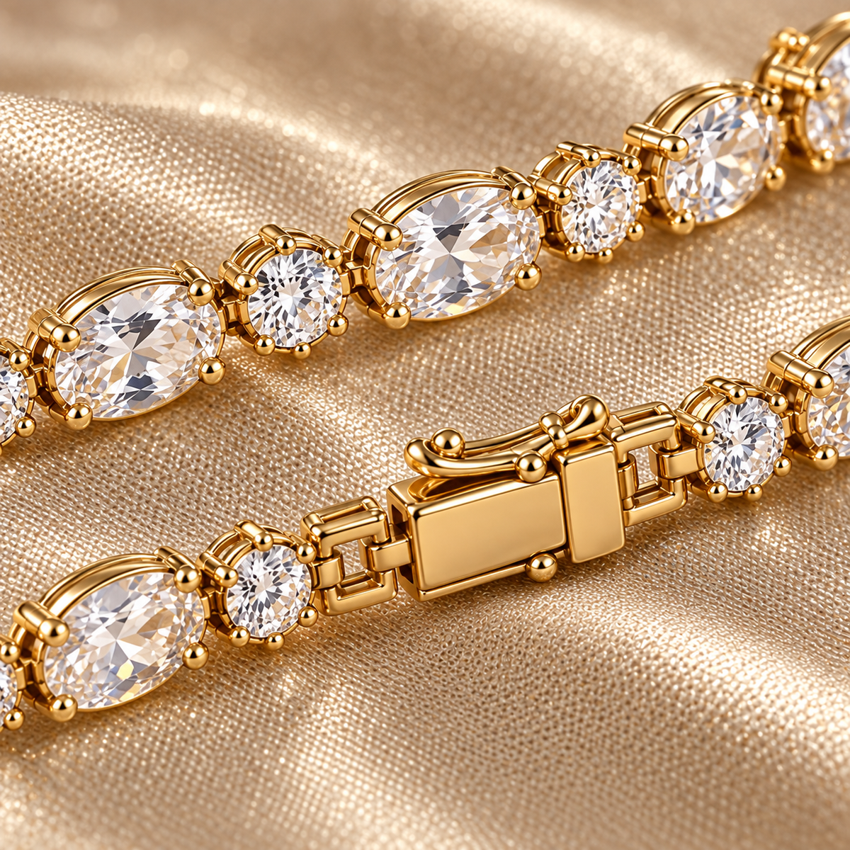 eeablish® Aurelia Tennis Bracelet clasp and link detail