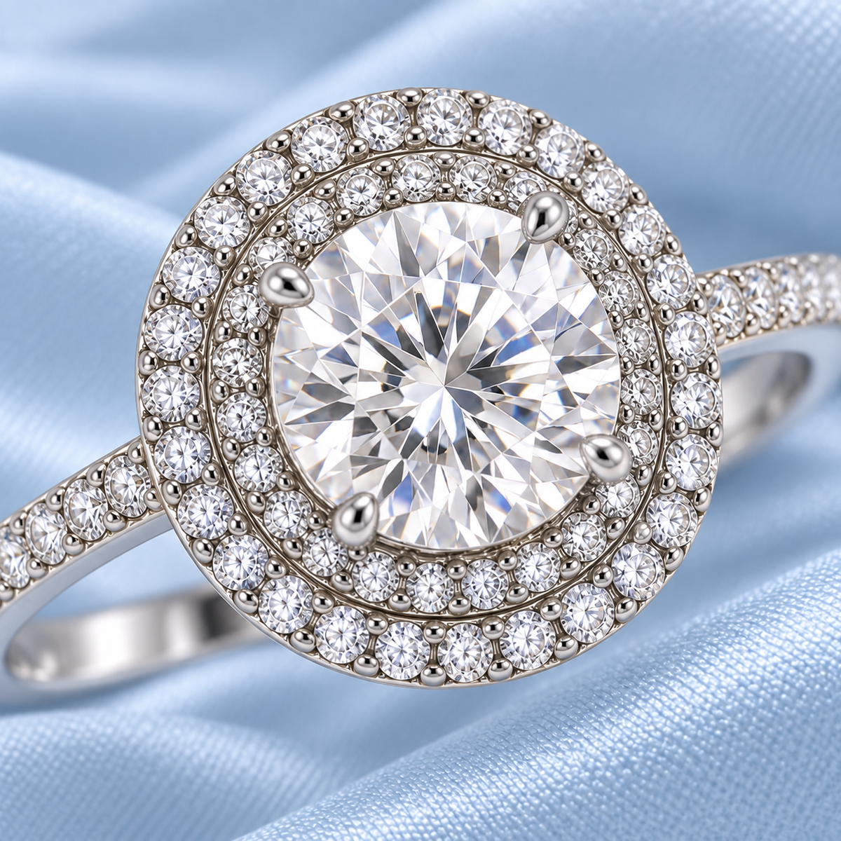 eeablish® Celeste Halo Ring macro detail