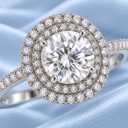 eeablish® Celeste Halo Ring macro detail